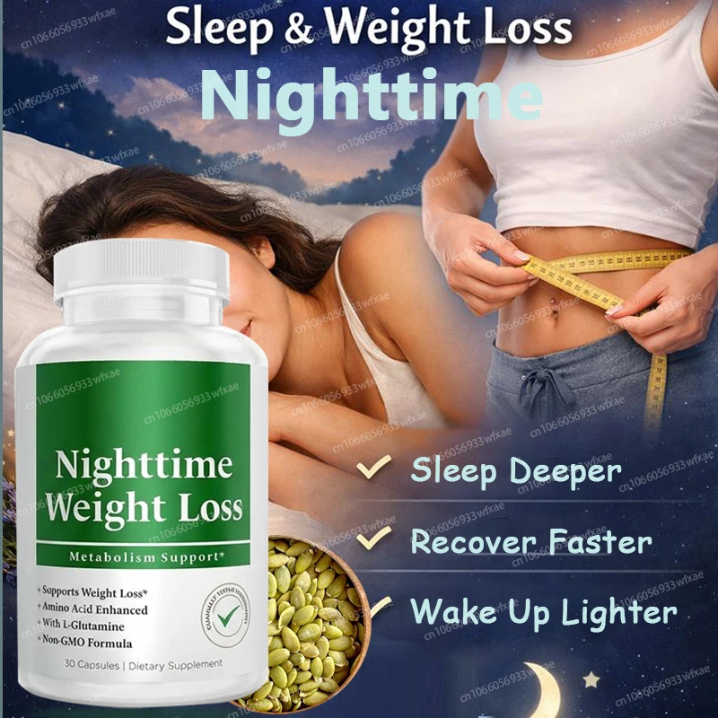 Night Time Weight Loss Capsule - Supports Reduce Bloating, Appetite Suppression, Healthy Weight Management and Promote Sleep - view 6