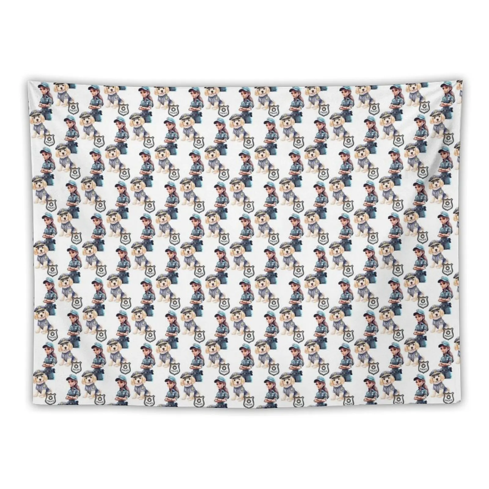 

Policewoman with dog Tapestry Home And Comfort Decor Home Decor Aesthetic Japanese Room Decor Aesthetic Room Tapestry