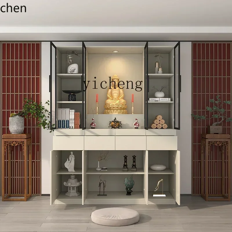 DSA Buddhist Shrine God Of Wealth Cabinet Shrine Shrine Modern Gong Tai Cabinet Household Bodhisattva Buddha Statue
