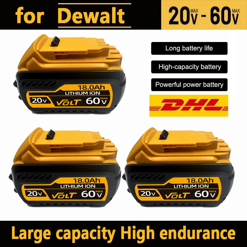 New 100% Original 12000mAh 20V for Dewalt Power Tool Battery DCB206 20V 18.0Ah Battery DCB206 20V Ba