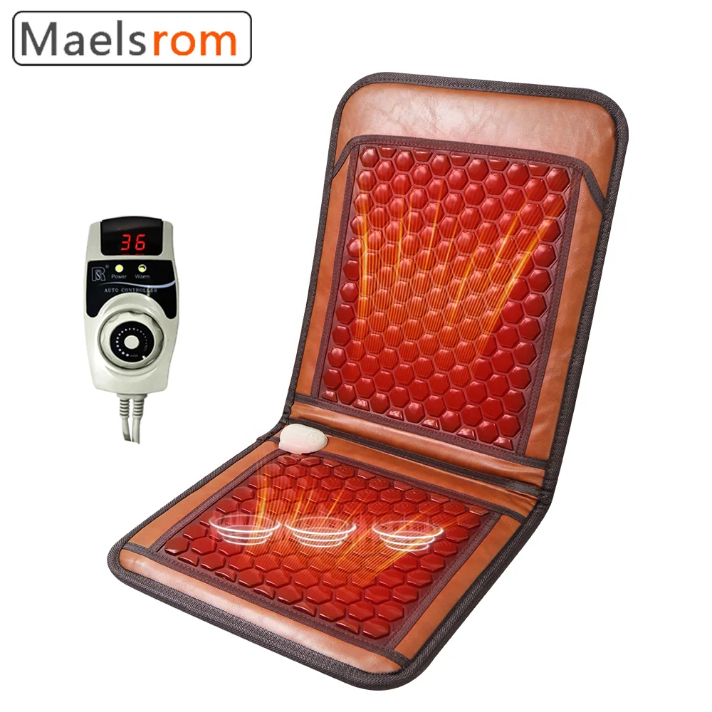 

Нефритовый коврик с электрическим подогревом и германием и турмалином - комфортный массажный коврик с горячими камнями для домашнего офиса, путешествий