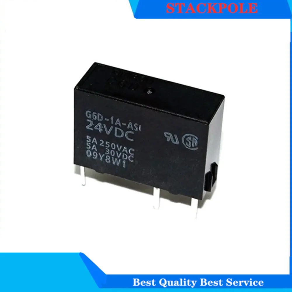 2PCS/LOT 100%Original New Relay G6D-1A-ASI G6D-1A-ASI 5VDC 12VDC 24VDC G6D 1A ASI 5A 4PIN