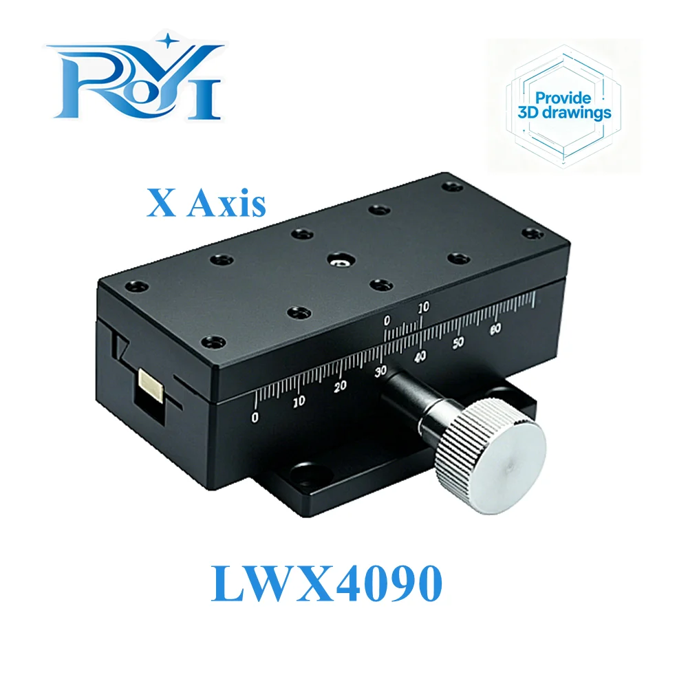 X/XY/XZ/XYZ‑Axis 40×90mm Precision Linear Stage Dovetail Groove Gear Drive Manual Knob Adjustment Displacement Sliding Platform