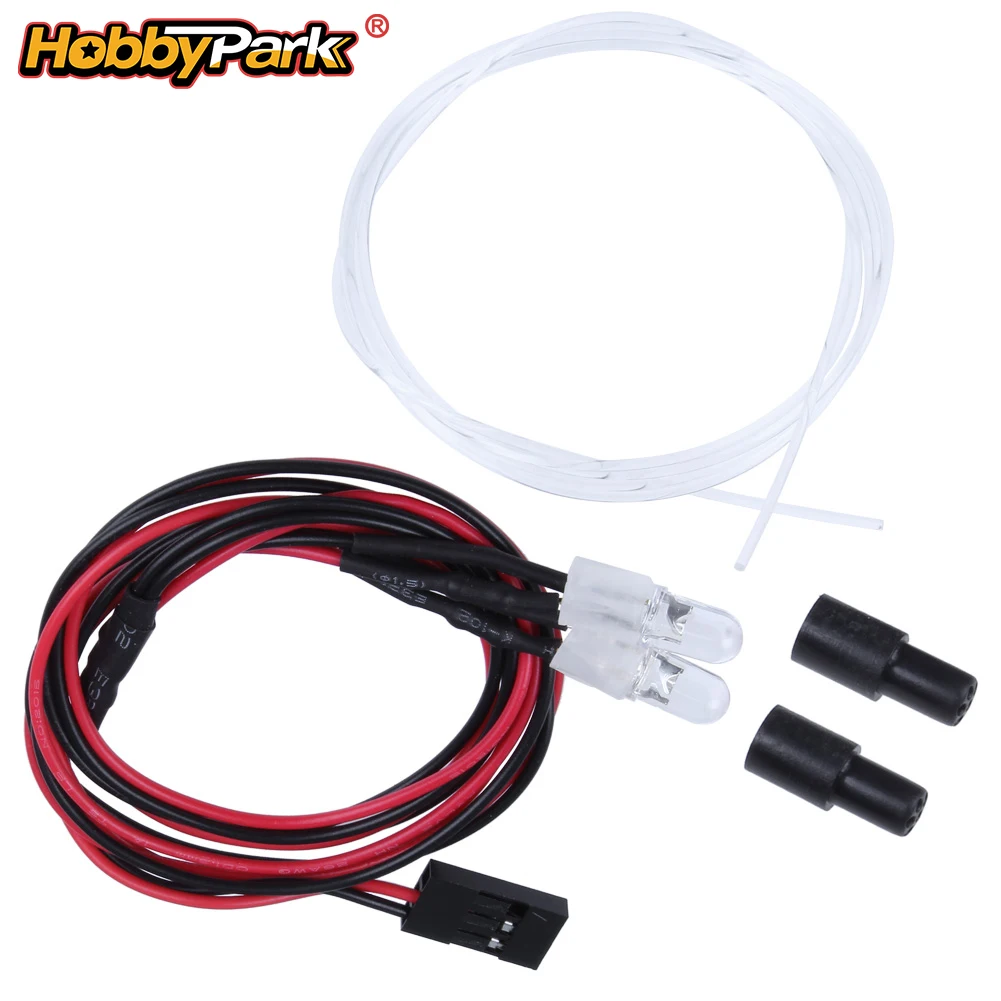 HobbyPark LED Headlights Taillight Kit for Traxxas Slash Rustler VXL 4Tec 2.0 Arrma Redcat Axial SCX10 Truck Crawler 2 LEDs