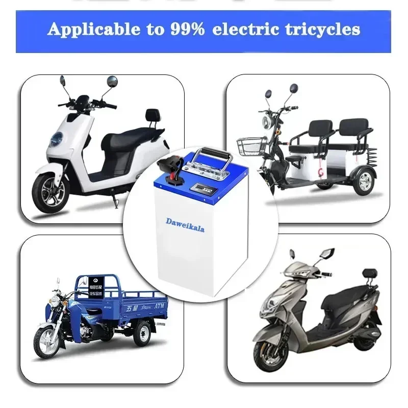 48V60V 72V Lifepo4 Lithium-ion Battery，100Ah large capacity and A Range of 200 Kilometers，Used for electric motorcycle tricycles