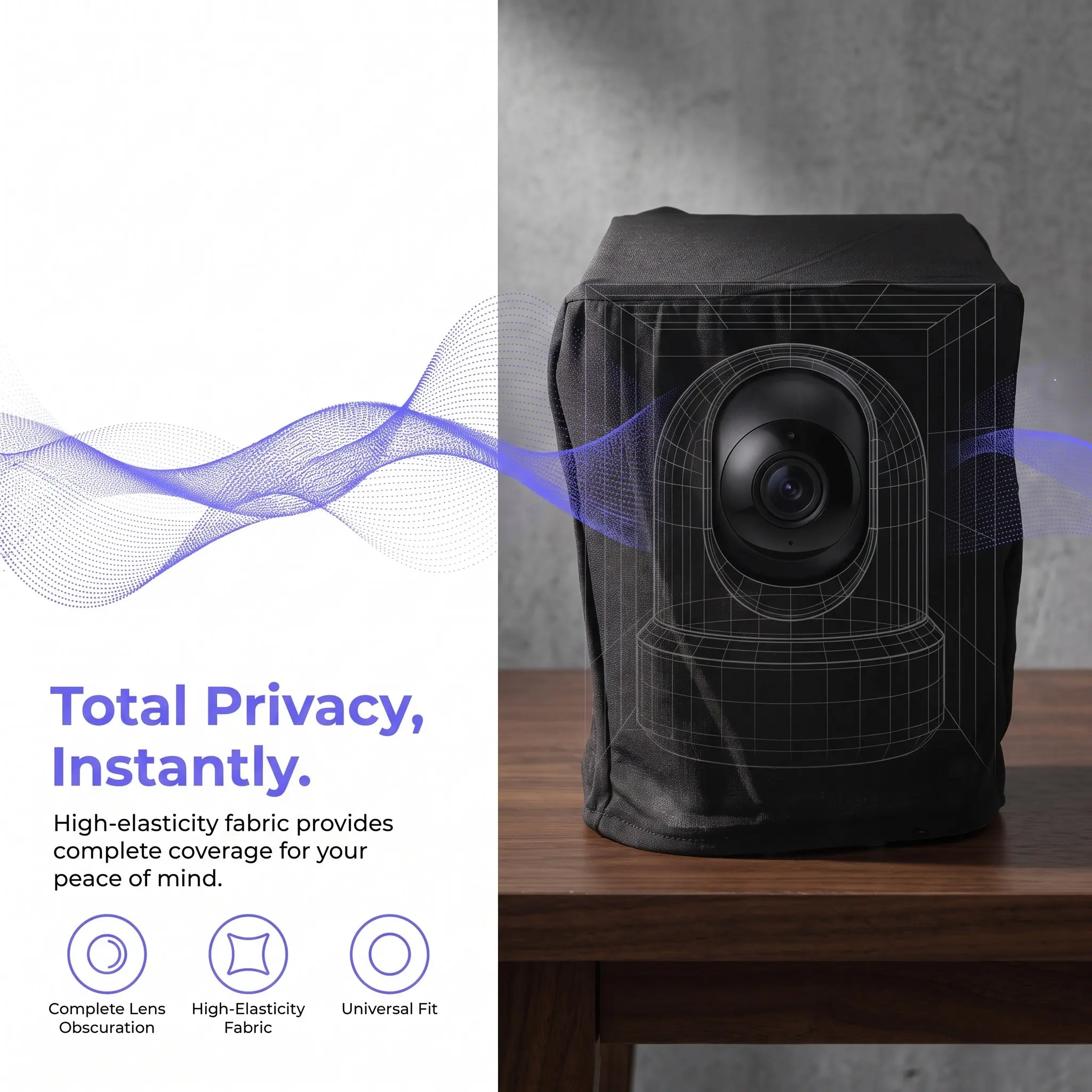Projector Dust Cover 12.6x8.66 Stretch Elastic Privacy Protection Shield Sleeve Universal Indoor Security Camera Cover Home