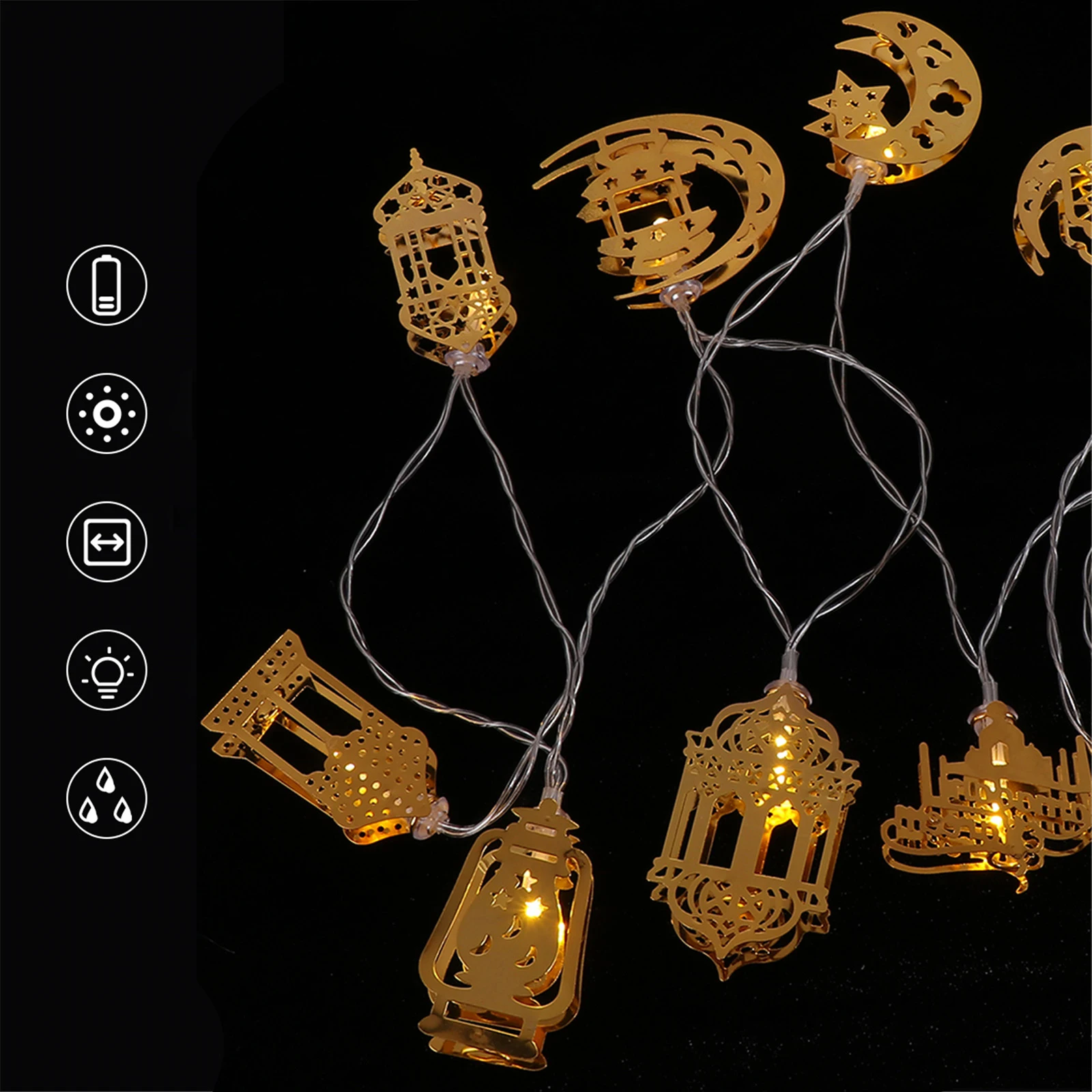 

Lesser Bairam Light wrought iron warm atmosphere perfect gift LED Lesser Bairam Holidays String Light festival lighting