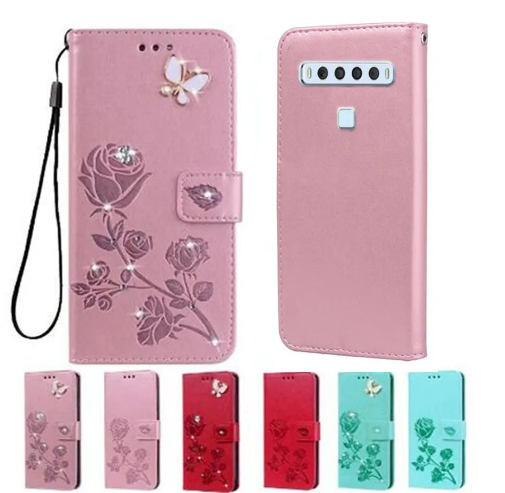 Skórzany portfel z klapką do TCL 10L 10 Lite 6,53 "T770H, T770B, 4187U pokrywa Coque Fundas Shell Capa Etui