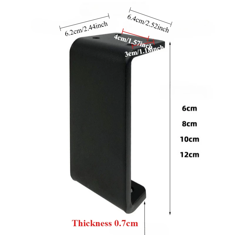 2Pcs Heavy Furniture Metal Support Feet L-Type Height 8 10 12CM For Sofa Cabinet Table Chair Legs Replacement