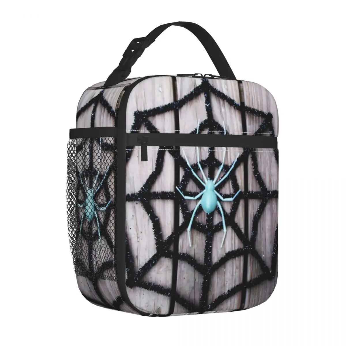 Spider Web Insulated Lunch Bags for Women Portable Thermal Cooler Bento Box Work School Travel
