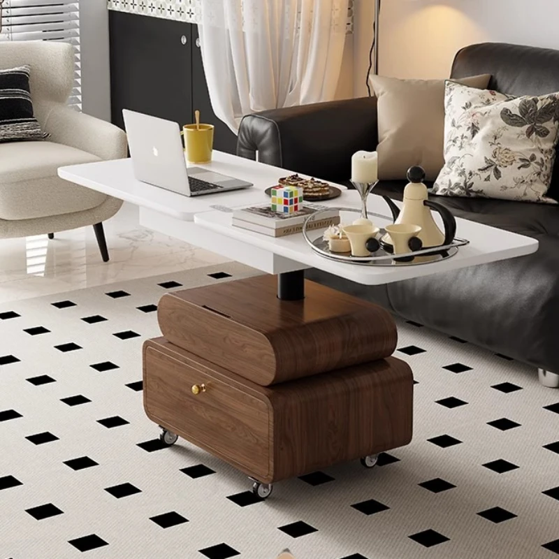 Lifting folding coffee table movable balcony height adjustment side table multi-functional mesa de centro elevable furniture