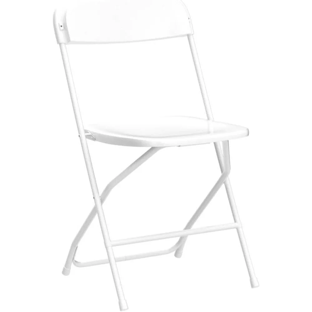 Portable Folding Chairs Set of 10, 300lb Capacity, Plastic with Steel Frame, Ideal for Home, Office, Weddings, and Parties