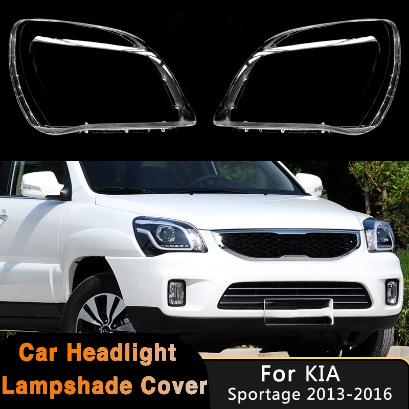 

Car Headlight Lens Cover Auto Headlamp Transparent Glass Cap Lampshade Shell For KIA Sportage 2013-2016 Front Head Light Case
