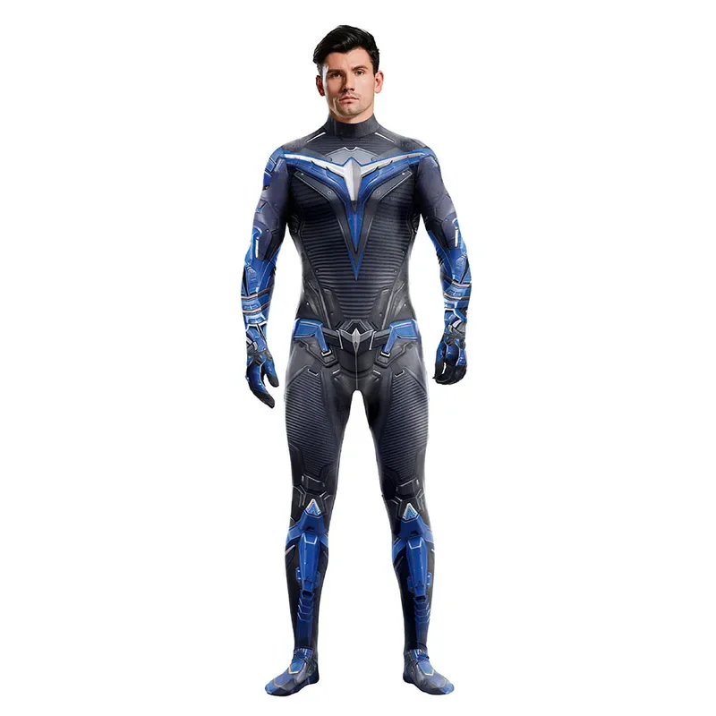 Film Gotham Ridders Nightwing Cosplay 3d Jumpsuit Vrouwen Mannen Bat Cosplay Kostuum Halloween Zenti Party Bodysuit