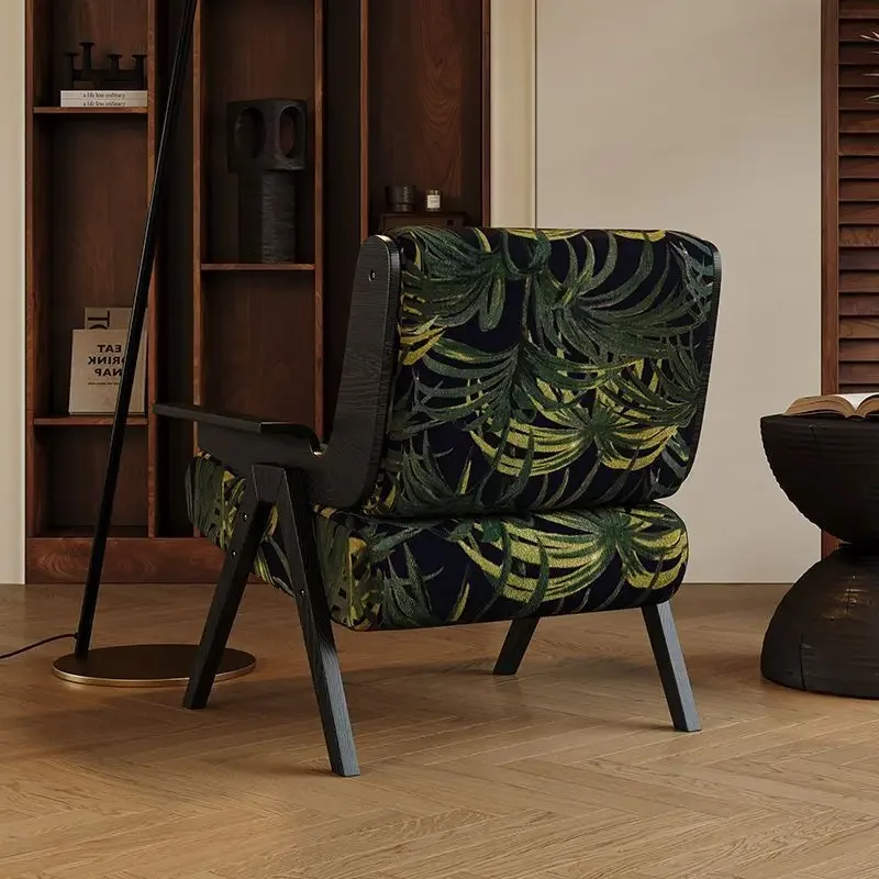 Sillón individual, estilo antiguo francés, silla de ocio para balcón y sala de estar perezosa, silla de cebra