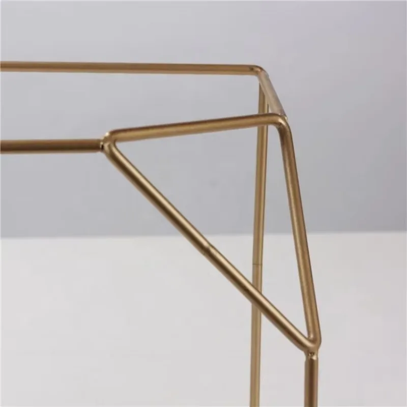 Contemporary Decor Geometric  Home Decor Ornaments Accessories Gold Hollow Out Metal Frame Home Decoration