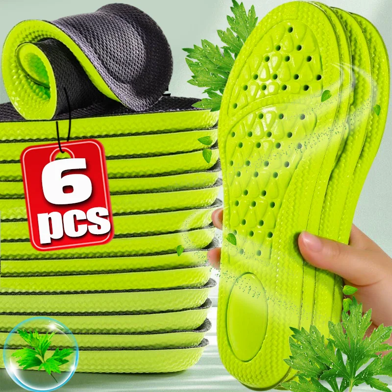 

2/6Pcs Dragon Scales Memory Foam Insoles Deodorant Sweat-absorbing Shock-proof Sports Insoles for Women Men EVA Shoe Pads