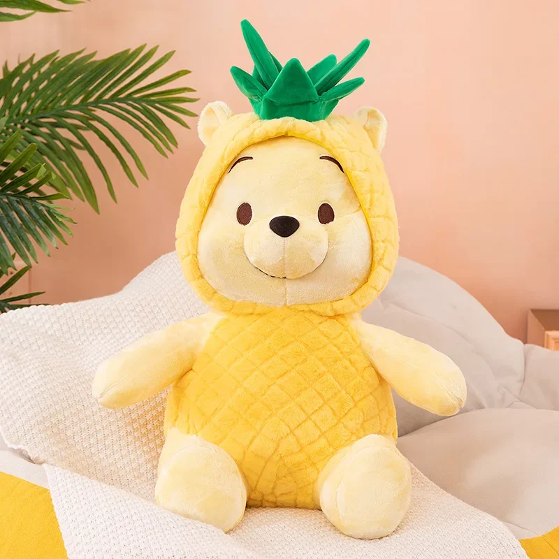 30-100cm Disney Anime Pineapple clothes Winnie the Pooh bear stuffed Plush doll sofa bed Pillow home Decor kids Girlfriend Gift