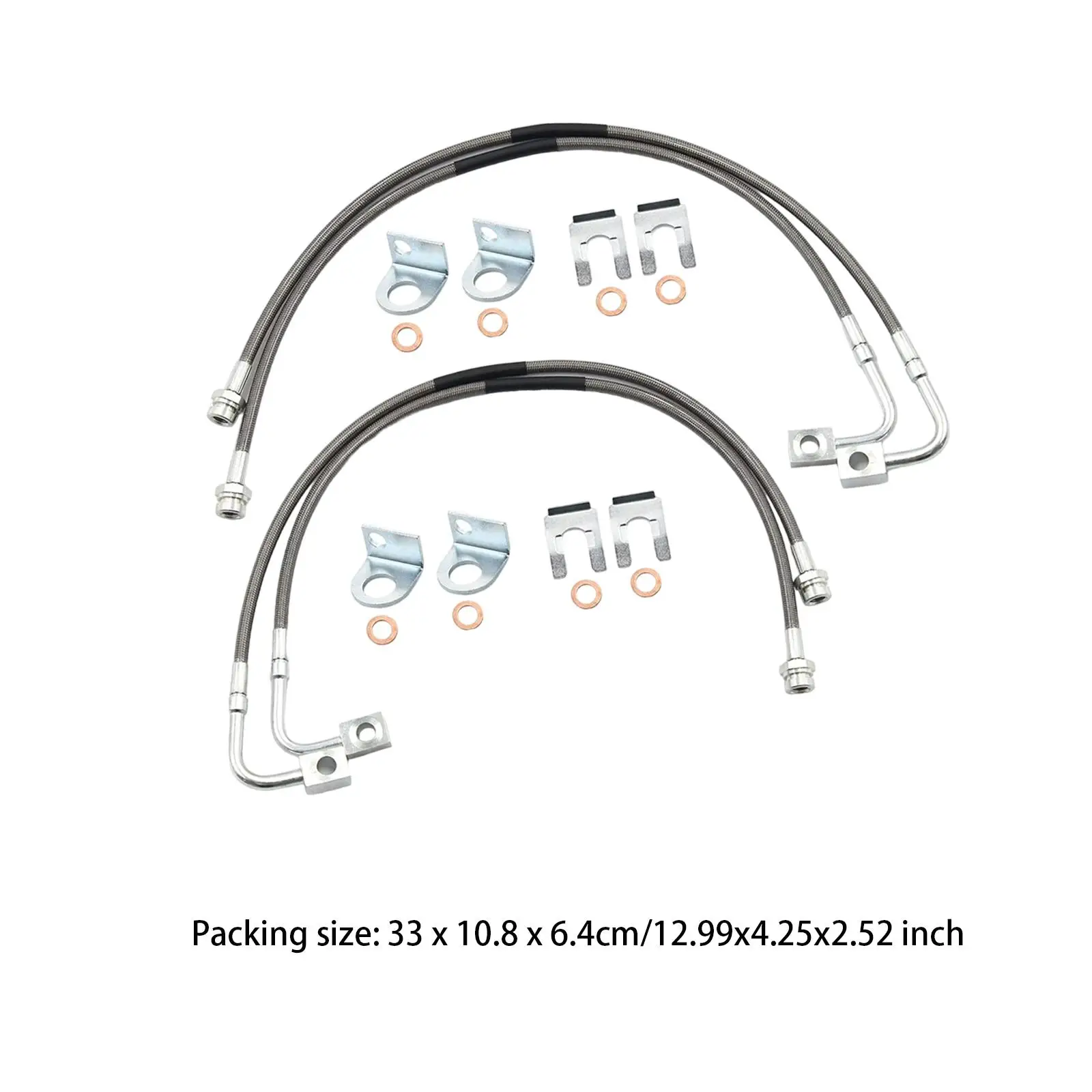 Front Rear Brake Lines 89716 Metal Wear Resisting Replace Auto Accessory Improved Brake Performance for Jeep Wrangler JK