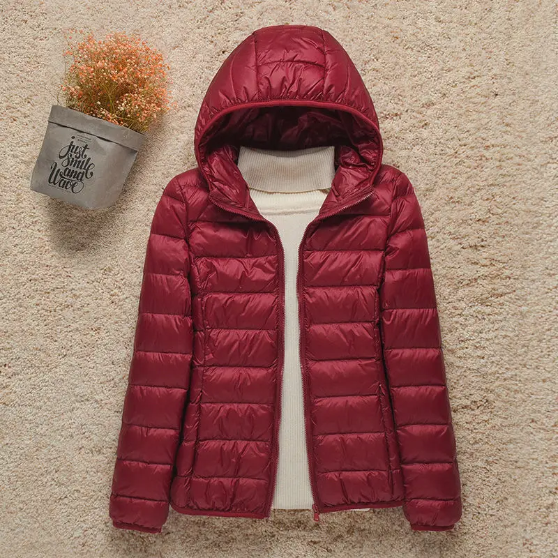 Down Jacket Women Coat Autumn Winter 2022 Spring Jackets for Warm Quilted Parka Ladies and Light 2021 Female Ultralight Hooded