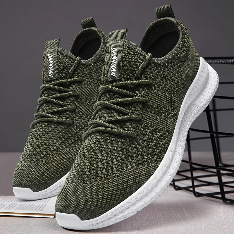 Men Casual Shoes Breathable Comfortable Men\'s Sneakers Anti-slip Lace-up Running Shoe Flats Loafers Tennis Plus Size 50 Zapatos