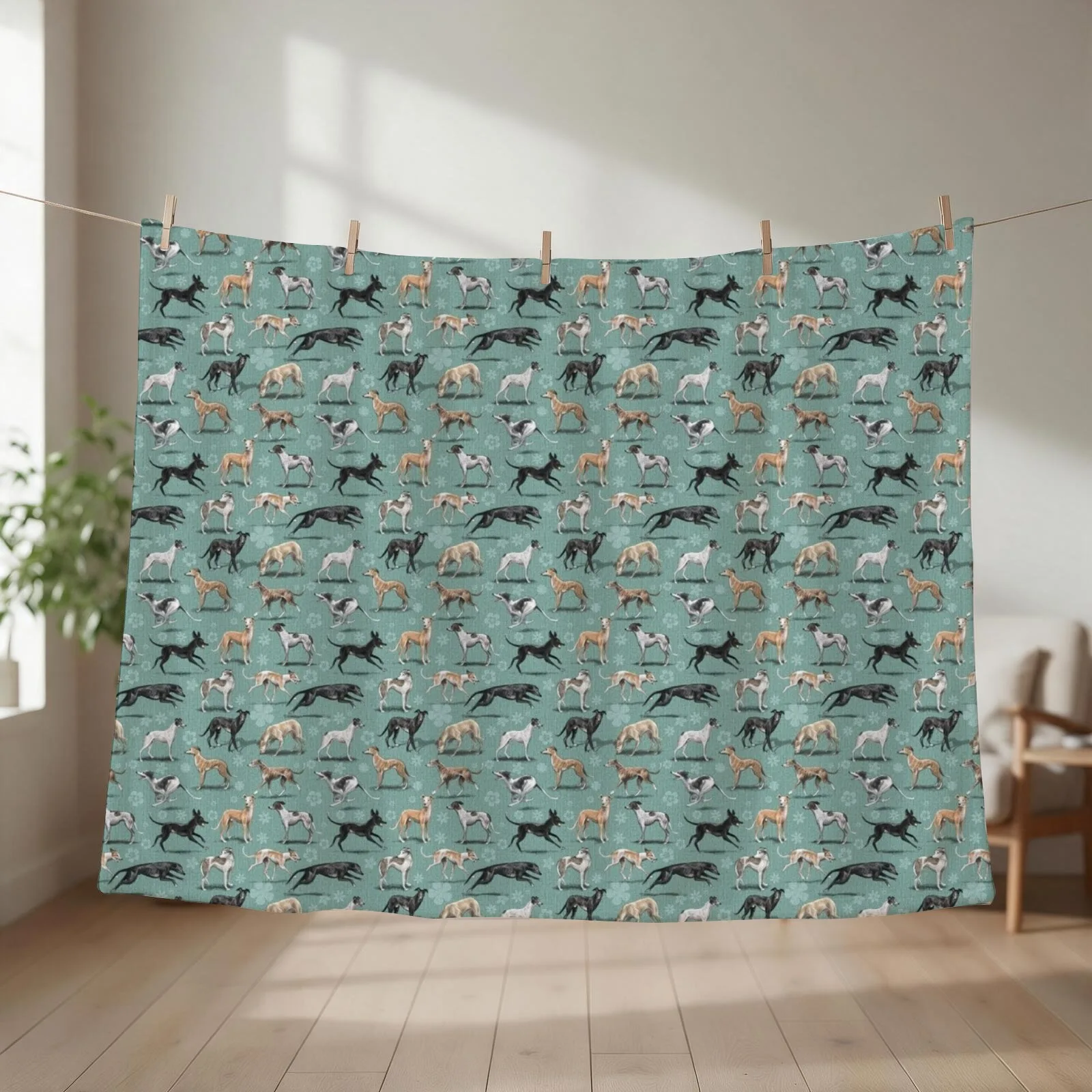 The Greyhound Throw Blanket couch cozy soft plush fuzzy picnic outdoor blanket