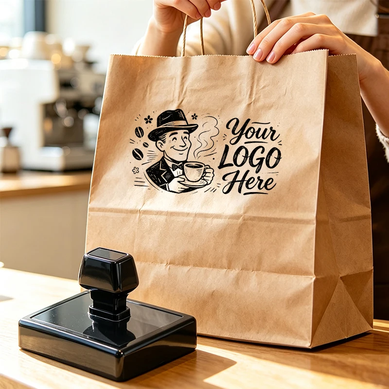 Custom Large‑Size Self‑Inking Rubber Logo Stamp, Custom Big Graphic Pattern for Keepsake Souvenirs and Easy Daily Goods Marking - view 4
