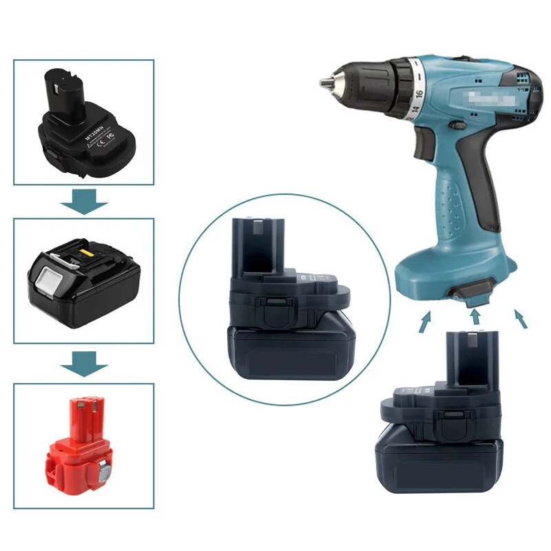 Battery Adapter for Makita 18V Li-ion Battery BL1830 BL1850 To Replacement for Makita 18V Ni-Cd/Ni-Mh Cordless Tool Battery