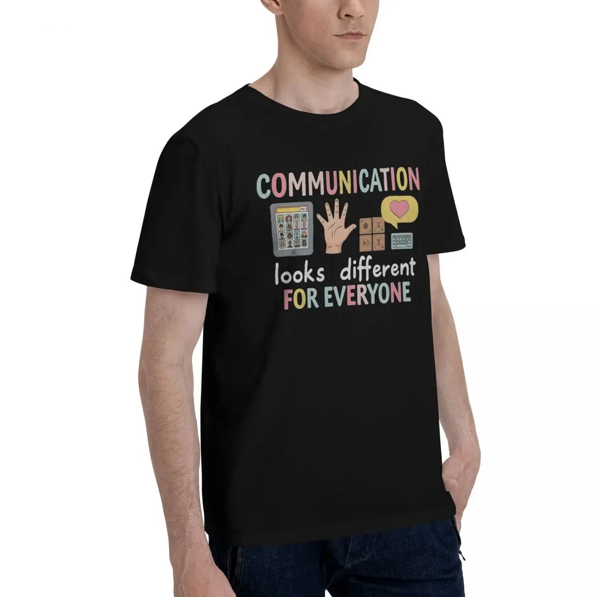 Communication Diversity Art Print Sports Tshirt Vintage Travel Title Top Quality USA Size