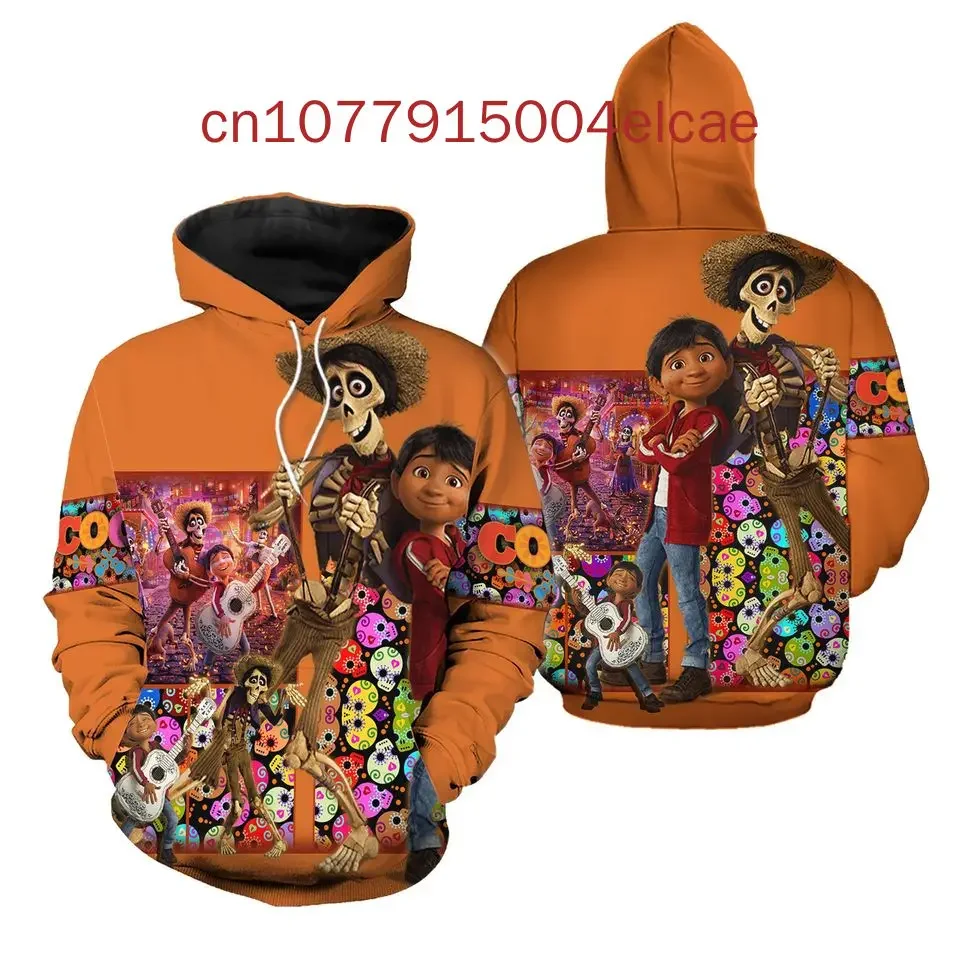 New Disney Coco Hoodie Disney 3D Printed Men's and Women's Children's Casual Hoodie