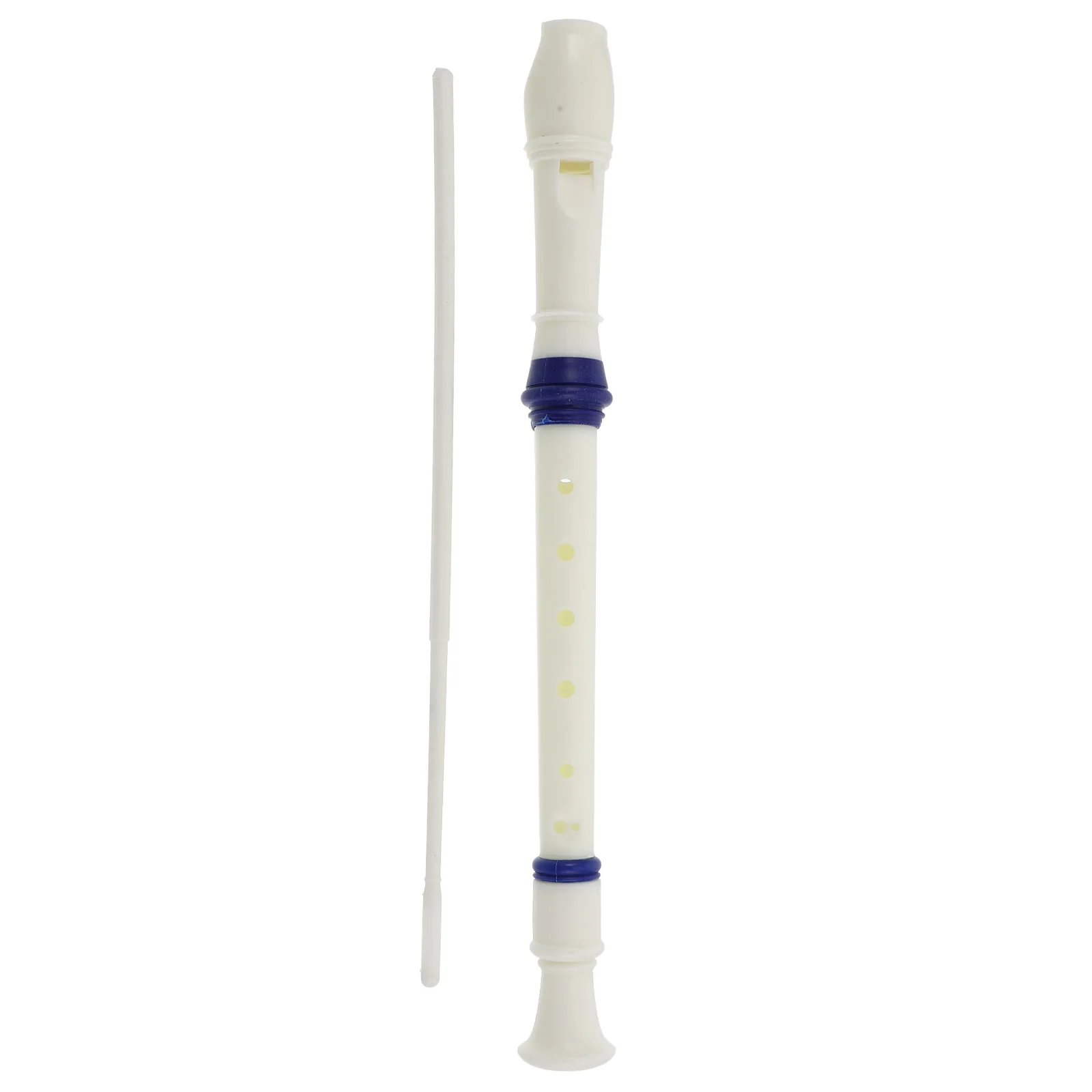 

8 hole White Blue ring Recorder PP Material Kids Performance Portable Music Instrument Beginner Flute Student Practice Wind