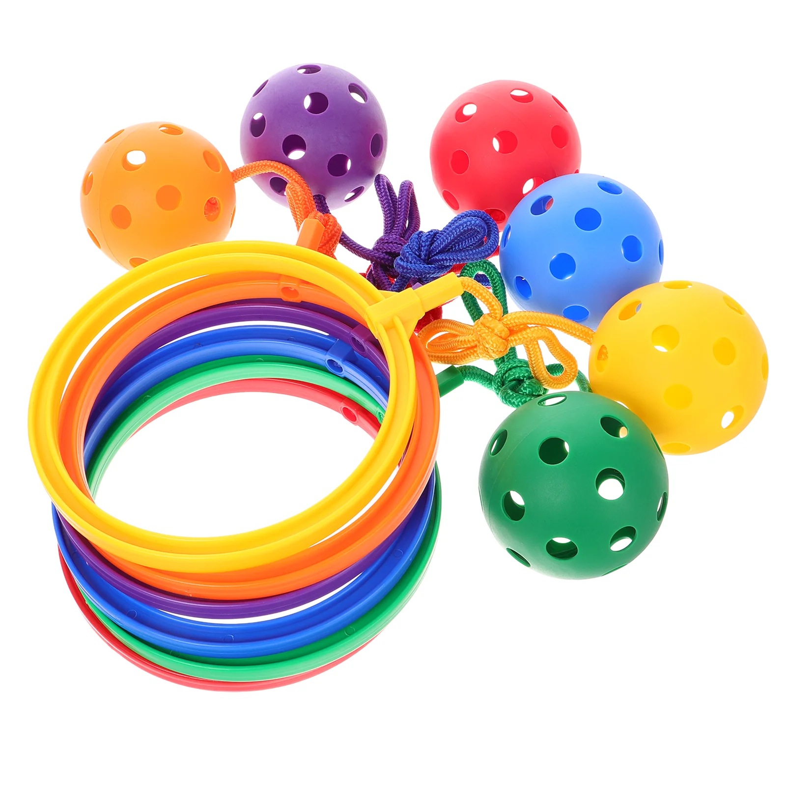 6 Pcs Skip Jump Rope Ankle Hoop Ball for Kids Toys Bouncing Parent-child Jumping