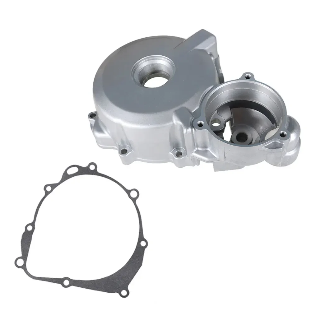 Neue linke Motorstator-Magneto-Abdeckung mit Dichtung passend für Suzuki 2002-2007 DRZ400E 2002-2020 DRZ400S 2005-2020 DRZ400SM – Detail 1