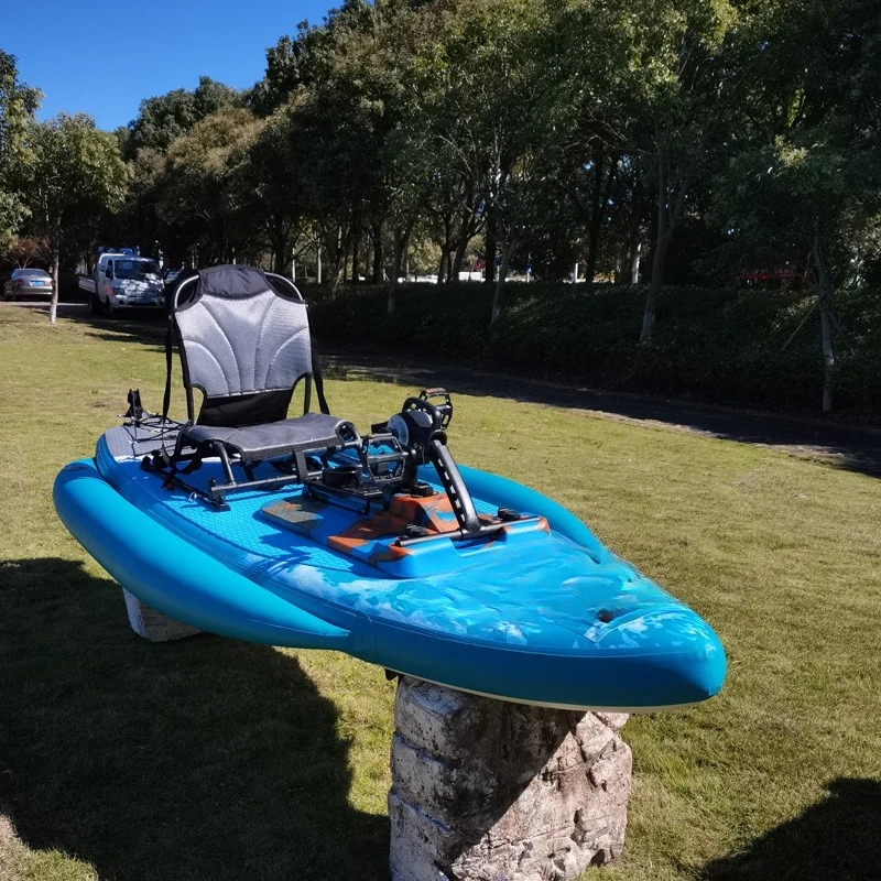 

3 Air chamber widened inflatable fishing boat fishing boat, aluminum alloy seat, pedal system adjustable direction