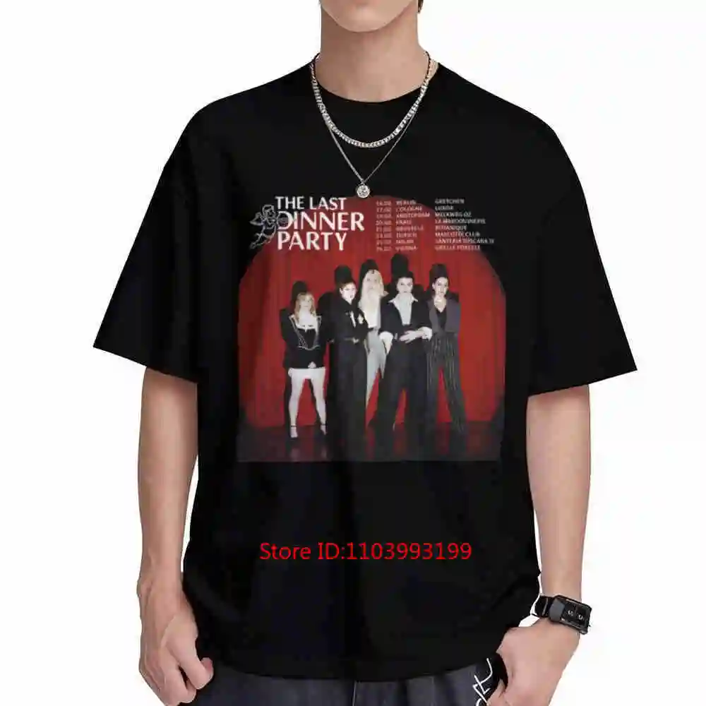 The Last Dinner Party Europe Tour Short Sleeve Tee 100% Cotton T-Shirt