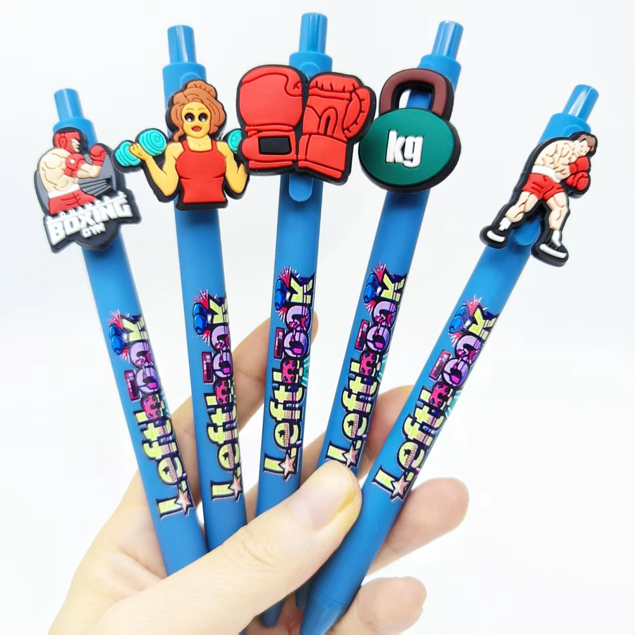 10pcs/16pcs 고에너지 복싱 활동 패치 인쇄 펜 바다 블루 시리즈 편지지 사무실 선물 볼펜