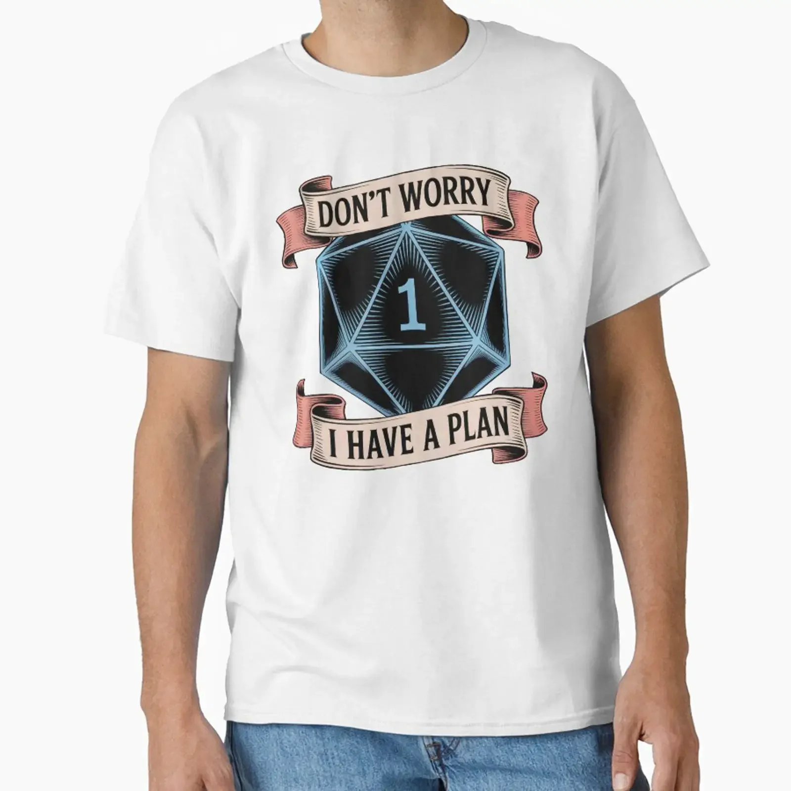 Don't worry I have a plan critical fail dnd designed and sold by MrHide vintage Washed Casual designer clothes Slightly fashion