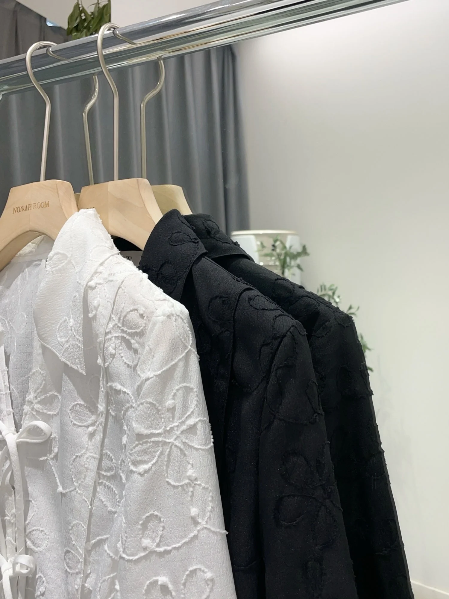 Nok Xiaola Authentic Brand RA Emed Flower Long Sve irt Cintura taglio dritto in fibra di poliestere da donna irt