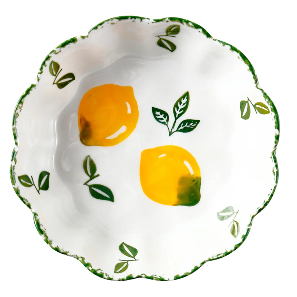 

1Pcs Large Capacity Dessert Bowl Food Serving Bowl for Salad Fruit Vegetable Cereal Noodles Home Office