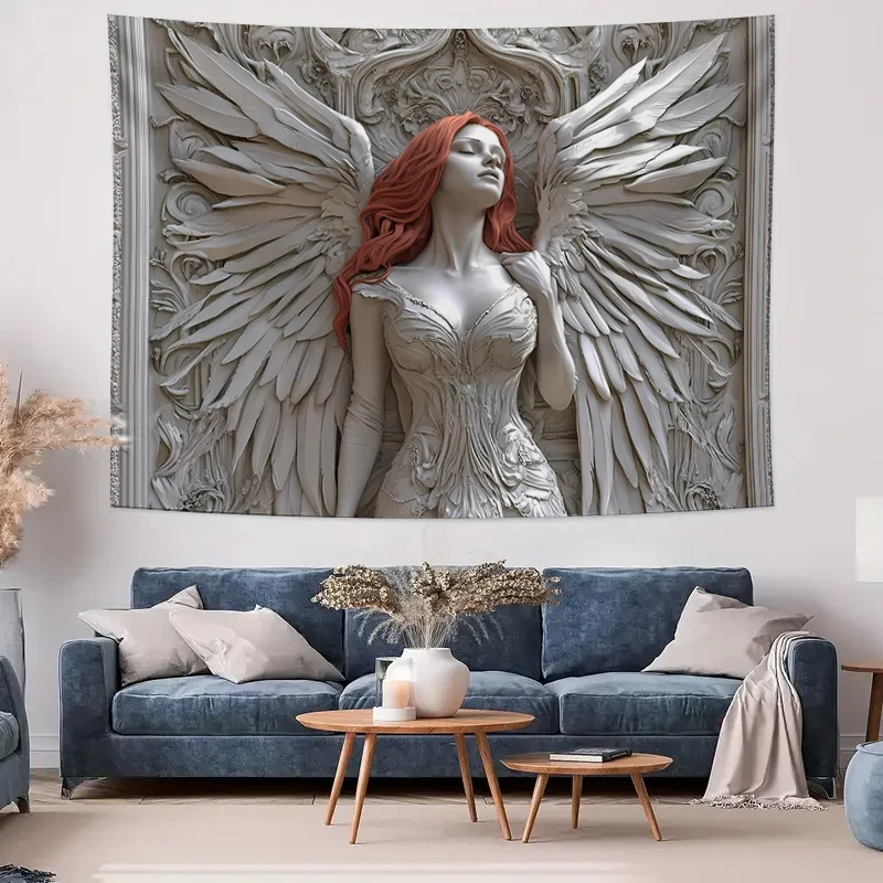 "أجنحة الملاك - نسيج قماشي معلق بتأثير تخفيف ثلاثي الأبعاد" #2