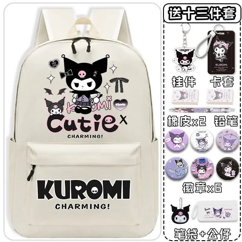 Sacola Sanrio Clow M para homens e mulheres, mochila leve, desenhos animados, fofa, proteção contra a espinha, durável, estudante