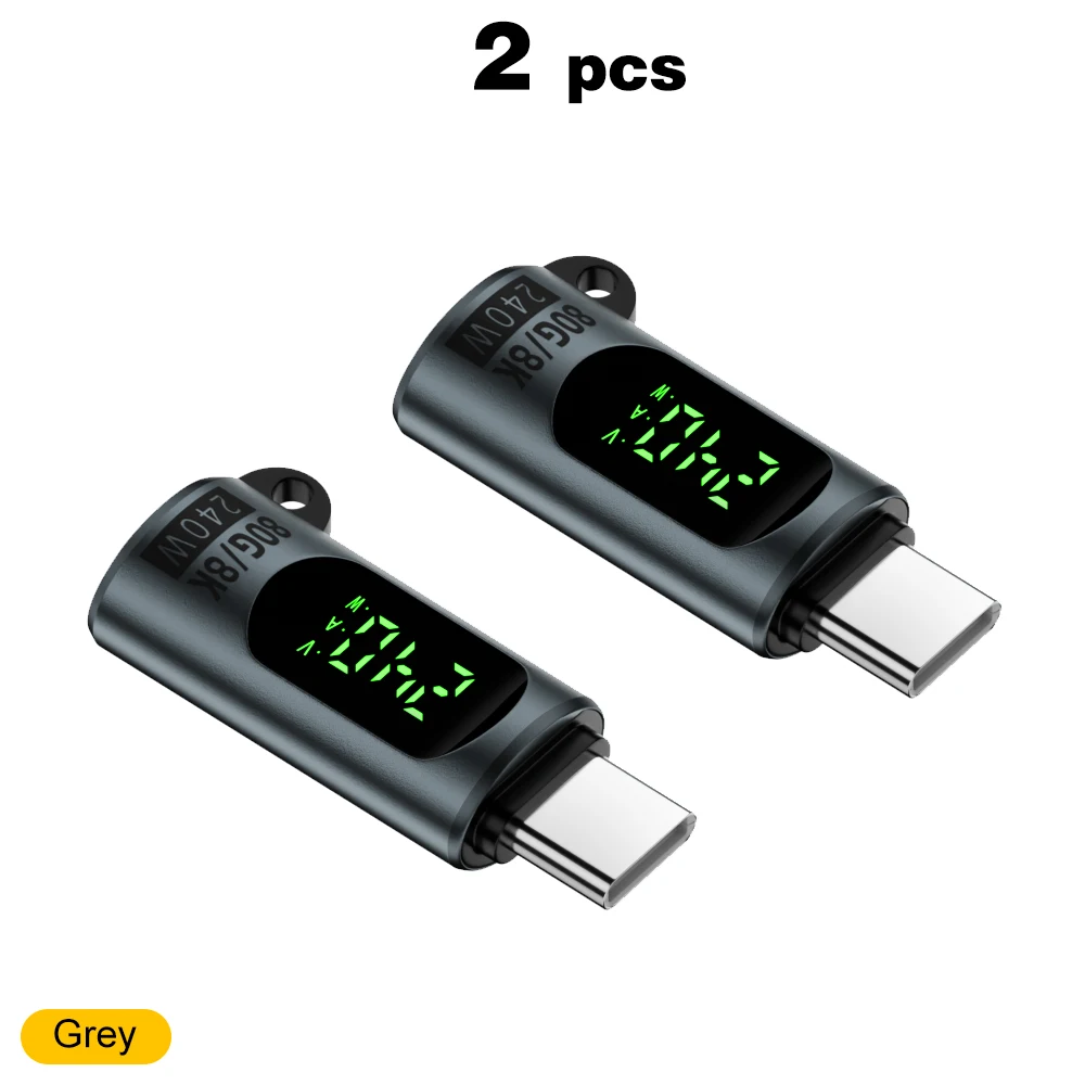 USB4 40 Gbit/s Adapter Digitalanzeige USB 4 V2.0 80 Gbit/s Typ C auf Typ C OTG-Kabelstecker 240 W 8 K für Thunderbolt 3/4/5 Laptop