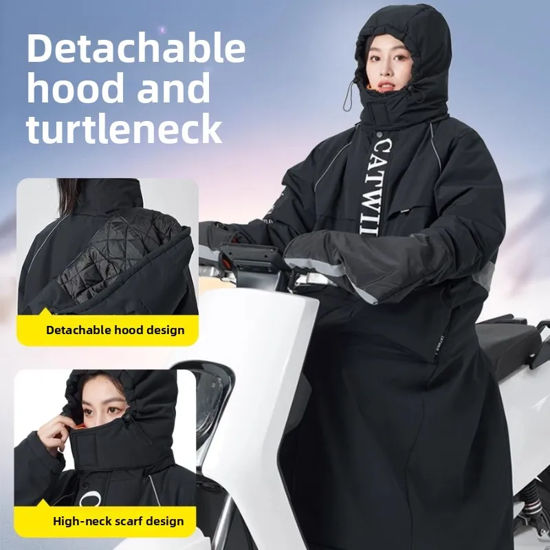 冬用バイク用暖かいフロントガラス-防風性とベルベット素材の厚手バイク用ライディングウェア-釣り用ウェア-モトクロスギア