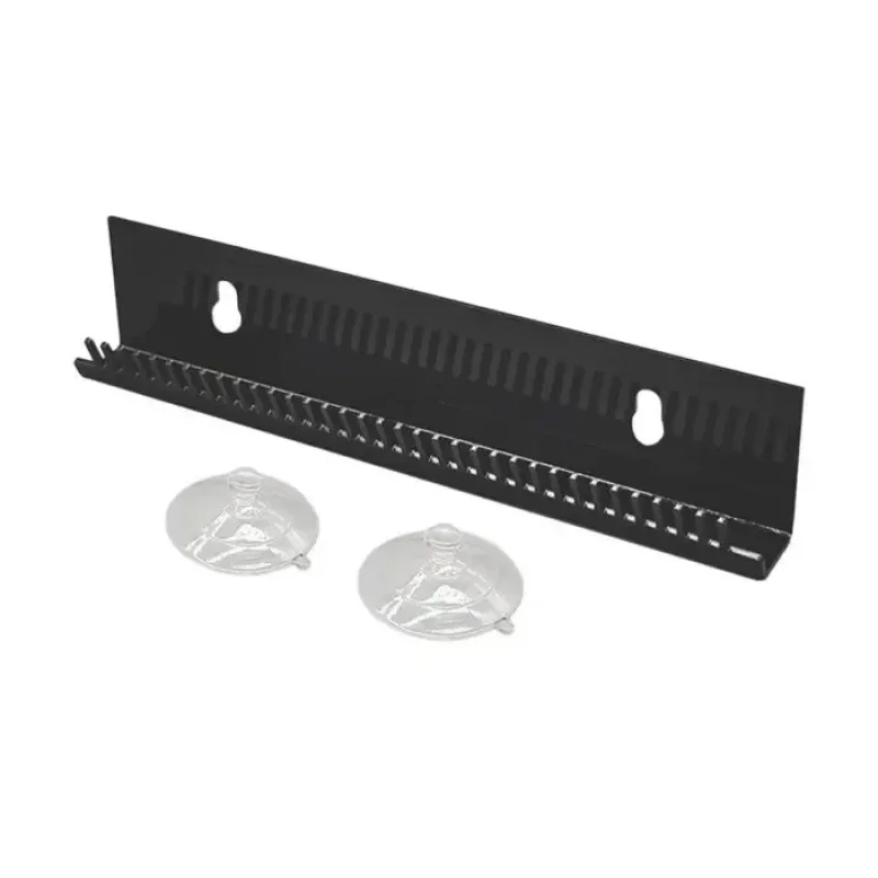 custom.Custom Wall Mounted Rectangle Black Acrylic Wig Display Stand Acrylic Hair Extension Rack Barber Shop
