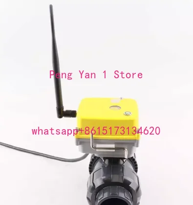 wifi electric PVC ball valve, smart energy valve mobile APP remote control, live connection ball valve