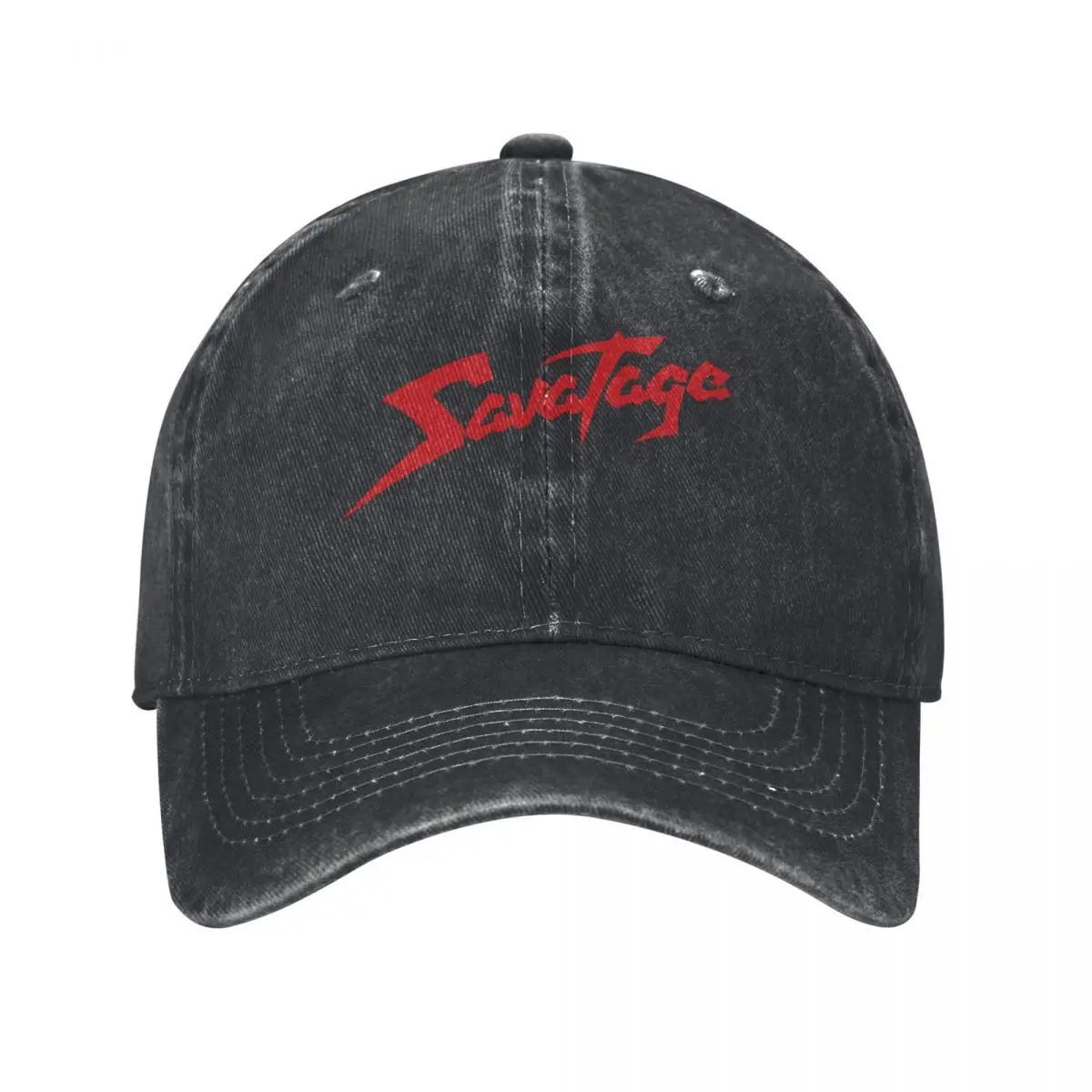 

Футболка Officieel Savatage Heren Zwart Opvallend Rood с логотипом демин, прочная кепка для всех сезонов, шляпы, женская бейсболка