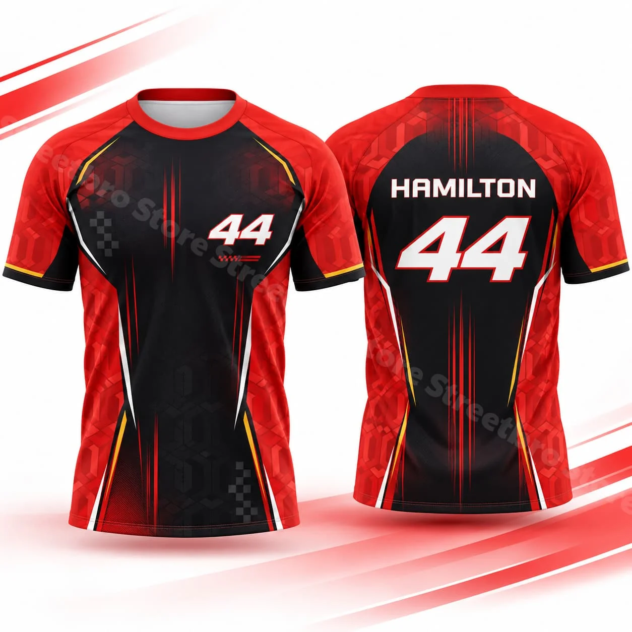 Hamilton 44 Men's Graphic Racing Tshirt Summer Casual Street Style Unisex Short Sleeve Top Motorsport Inspired Wear Daily Outfit