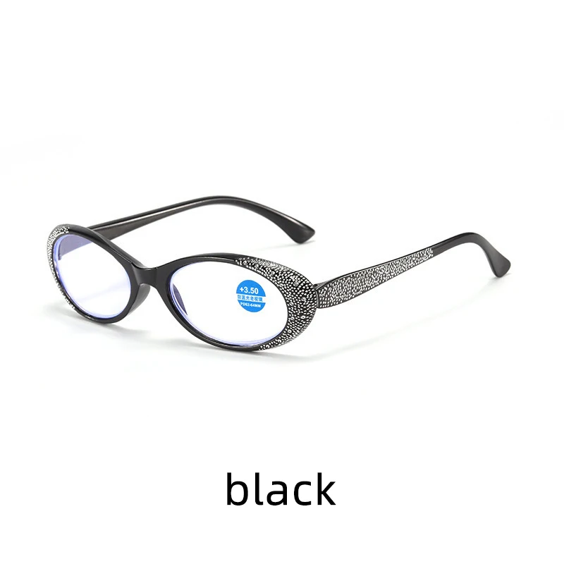 New Fashion Anti-blue Light Reading Glasses Women Gafas Woman Prescription Glasses Flash Imitation Diamond Eyewear +100-+400