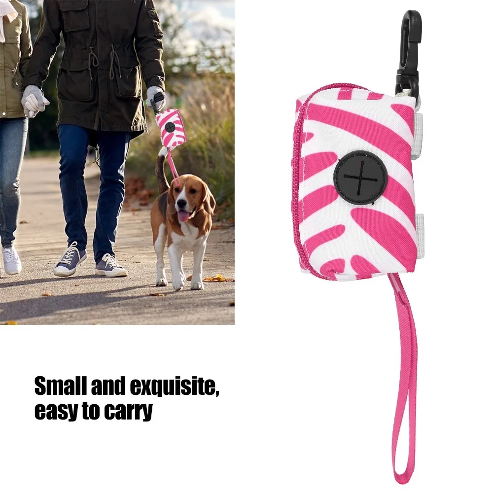 Oxford Cloth Pet Poop Bag Holder Lightweight Compact Pet Waste Bag Pouch Durable Portable Pet Outdoor Poop Bag Dog Walking