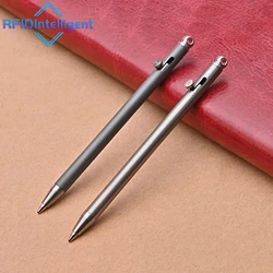 Personality Creative Signature Pen Mini Titanium Bolt Action Tactical Ballpoint Pen Self-defense EDC Gadget Keychain